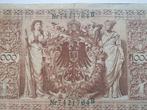 Oude 1000 mark bankbiljet uit 1910 Duitse Rijk, Postzegels en Munten, Bankbiljetten | Europa | Niet-Eurobiljetten, Ophalen of Verzenden