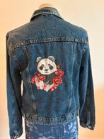 Jeans jack maat 36 geboorduurde panda, Ophalen of Verzenden, Nieuw, Maat 36 (S), Blauw