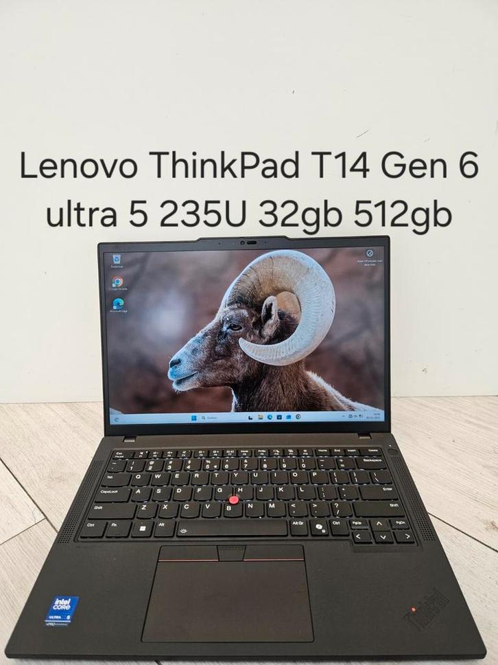 Nieuw: Lenovo ThinkPad T14 Gen 6 ultra 5 235U 32gb 512gb SSD, Computers en Software, Windows Laptops, Nieuw, 14 inch, SSD, 4 Ghz of meer