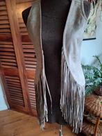 Suedine vest ibiza boho style franjes maat s, Ophalen of Verzenden, Zo goed als nieuw, Maat 38/40 (M), Bruin