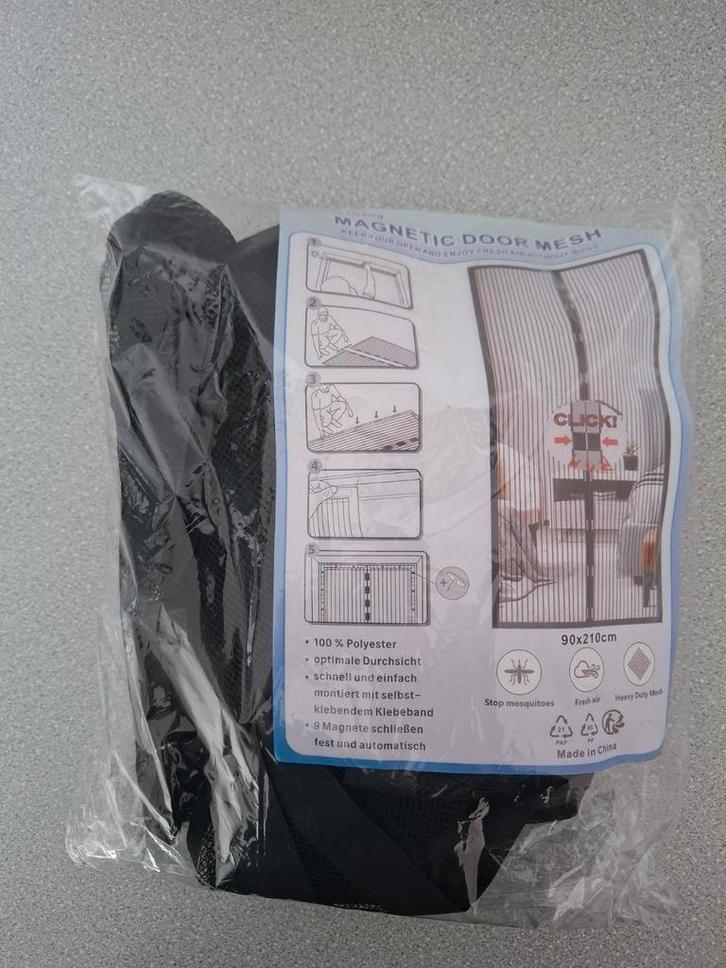 Nieuw Horgordijn 90x210, Doe-het-zelf en Verbouw, Deuren en Horren, Ophalen of Verzenden