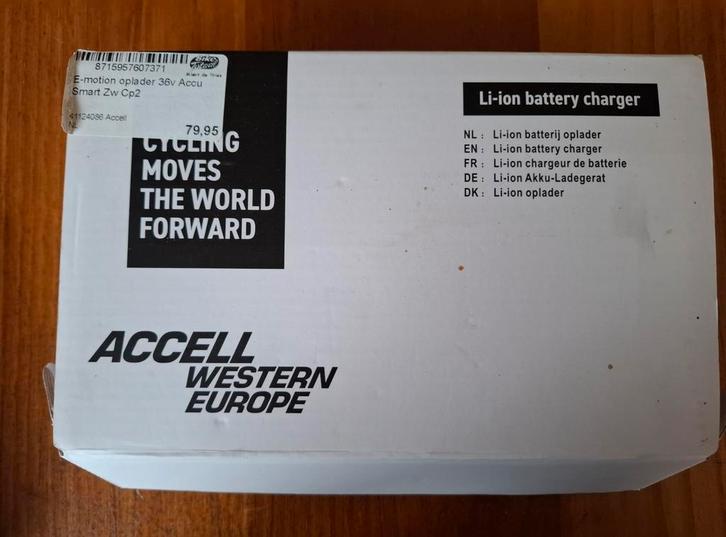 Accell E-motion 36V Accu Oplader - Nieuw, Fietsen en Brommers, Fietsaccessoires | Fietsaccu's, Nieuw, Ophalen of Verzenden