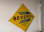 BEVEROL motor oil emaille reclamebord, Reclamebord, Gebruikt, ., Ophalen of Verzenden