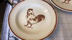 Bord met haan 2 x, Antiek en Kunst, Ophalen of Verzenden