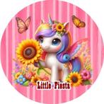 LF3981 ouwel eenhoorn 20x4,7cm eetbare cupcake rondjes vers, Ophalen of Verzenden, Nieuw, Cupcakes, Versiering