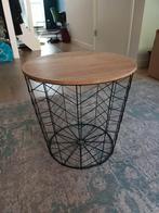 Trendy bijzettafeltje / opberger, Ophalen, Minder dan 55 cm, Gebruikt, Rond