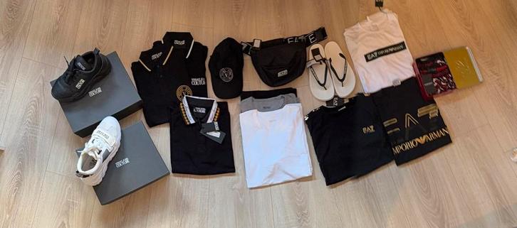 Partij designer kleding Versace, Armani, Hugo Boss origineel, Kleding | Heren, Heren-kledingpakketten, Ophalen of Verzenden
