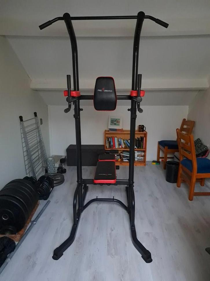 Pretorians Power Tower - Krachtstation, Sport en Fitness, Fitnessapparatuur, Gebruikt, Krachtstation, Armen, Borst, Buik, Rug