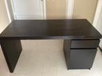 Bureau IKEA Malm zwart, Huis en Inrichting, Ophalen, Gebruikt, Bureau