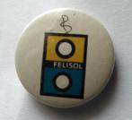Speldje Felisol ( Logo keurmerk kleurechte textiel ), Ophalen of Verzenden, Zo goed als nieuw, Merk, Speldje of Pin