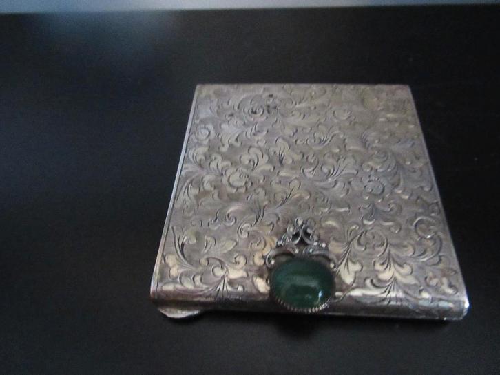 ANTIEK ZILVEREN POEDERDOOS verzenden mogelijk, Antiek en Kunst, Antiek | Goud en Zilver, Zilver, Ophalen