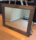 Houten spiegel, Huis en Inrichting, Woonaccessoires | Spiegels, Ophalen, Rechthoekig, Minder dan 50 cm, Minder dan 100 cm