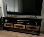 Tv meubel van mangohout, Huis en Inrichting, Kasten | Televisiemeubels, Ophalen, Gebruikt, 100 tot 150 cm, Minder dan 100 cm