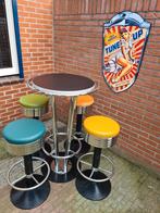 FIFTIES SIXTIES AMERIKAANSE BARKRUKKEN BEL AIR BAR TAFEL, Huis en Inrichting, Barkrukken, Ophalen, 60 tot 90 cm, Met voetsteun