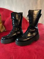 Selected Femme veterlaars zwart leer - valt als 40, Kleding | Dames, Schoenen, Ophalen of Verzenden, Nieuw, Zwart, Lage of Enkellaarzen