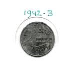WILHELMINA ZINK 21/2 CENT 1942 EEN MOEILIJK JAAR, Ophalen of Verzenden, Koningin Wilhelmina, Overige waardes, Losse munt
