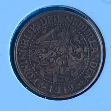 2,5 - 21/2 - 2.5 Cent/ Halve stuiver uit 1919 van Wilhelmina beschikbaar voor biedingen