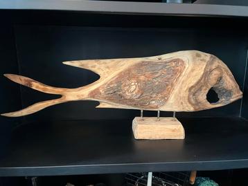 Houten Vis Sculptuur - Loods 5 beschikbaar voor biedingen