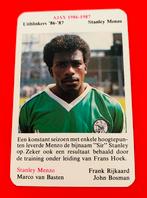 Stanley Menzo - Ajax - kwartet - 1986/1986, Verzamelen, Sportartikelen en Voetbal, Ophalen of Verzenden, Nieuw, Ajax, Spelerskaart