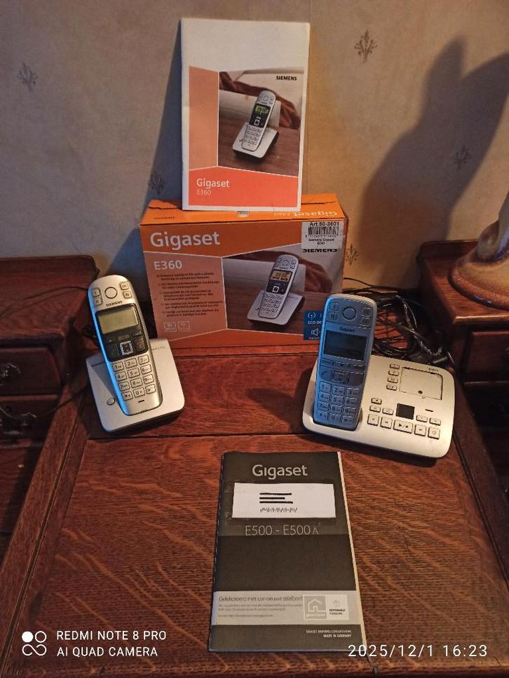 2x Gigaset Siemens, Telecommunicatie, Vaste telefoons | Handsets en Draadloos, Gebruikt, 2 handsets, Stralingsarm, Ophalen of Verzenden