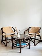 Set Ikea Espri safari chairs plus tafeltje vintage, Huis en Inrichting, Stoelen, Ophalen, Twee, Bruin, Ikea