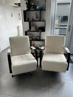 2 leren draaifauteuils, modern van X Shop!, Ophalen, Zo goed als nieuw, 50 tot 75 cm, Leer