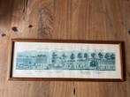 Oude Prent Den Haag Ingelijst Panorama Vintage Stadsgezicht, Ophalen of Verzenden