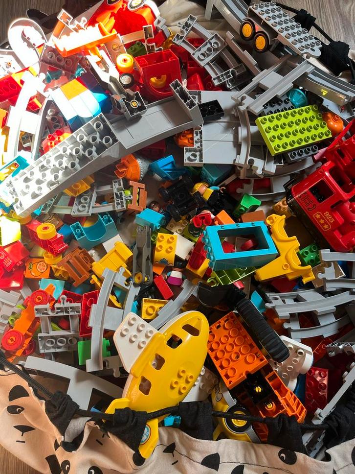 Grote Duplo verzameling met trein en extra's, Kinderen en Baby's, Speelgoed | Bouwstenen, Gebruikt, Overige merken, Ophalen
