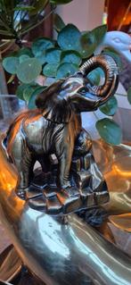 Olifant Boekensteun Jaren 70 Bronskleurig Metaal, Ophalen of Verzenden