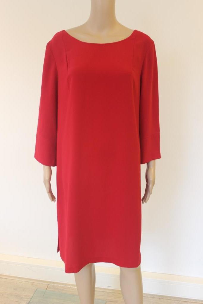 La Dress rode jurk maat L, Kleding | Dames, Jurken, Zo goed als nieuw, Maat 42/44 (L), Rood, Boven de knie, Ophalen of Verzenden