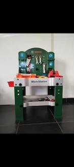Bosch werktafel kind incl heel veel accessoires, Ophalen of Verzenden, Zo goed als nieuw