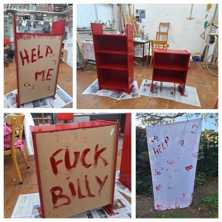 Billykast voor griezelfeestje, Huis en Inrichting, Kasten | Boekenkasten, Gebruikt, 50 tot 100 cm, 100 tot 150 cm, 25 tot 50 cm