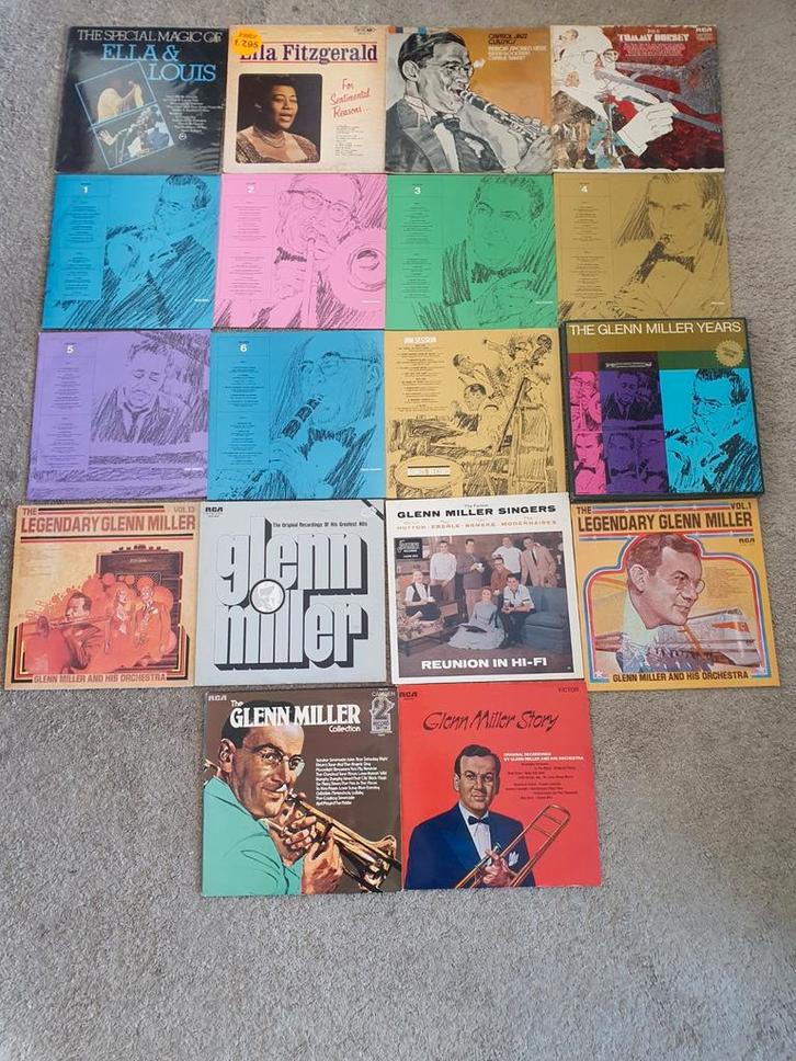 20 x Jazz LP's: Glenn Miller, Tommy Dorsey, Benny Goodman, Cd's en Dvd's, Vinyl | Jazz en Blues, Gebruikt, Jazz, 12 inch, Ophalen of Verzenden