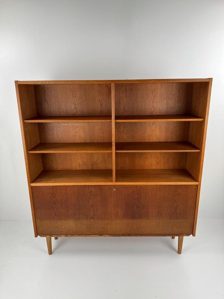 Oak Bookcase by Poul Hundevad, Huis en Inrichting, Kasten | Boekenkasten, Zo goed als nieuw, 50 tot 100 cm, Minder dan 100 cm
