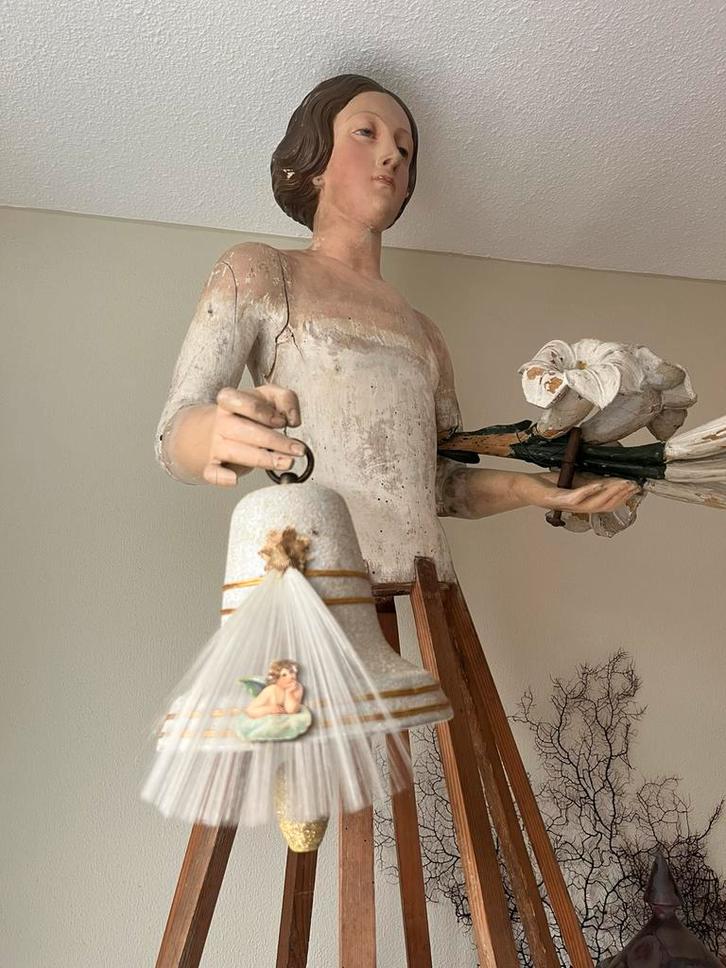 Prachtige muziekdoos gesuikerde kerstklok, Antiek en Kunst, Antiek | Religie, Ophalen of Verzenden