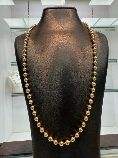 Prachtige 14 karaats gouden balletjes ketting, Sieraden, Tassen en Uiterlijk, Kettingen, Nieuw, Goud, Goud, Ophalen of Verzenden