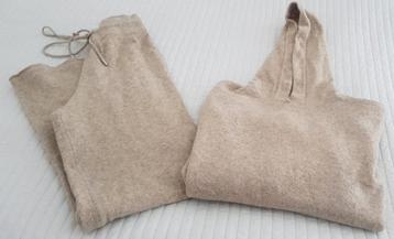 Zara oversized setje beige maat s maat 36 bruin flared broek beschikbaar voor biedingen