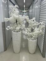 Schelpenvazen met bloesemboom, Huis en Inrichting, Woonaccessoires | Kunstplanten en Kunstbloemen, Ophalen of Verzenden, Zo goed als nieuw