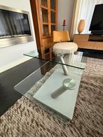 Design glazen salontafel - draaibare en zwevende koffietafel, Ophalen, Gebruikt, 50 tot 100 cm, Design