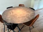 Mooie ronde tafel met betonlook (120 cm diameter), Huis en Inrichting, Tafels | Eettafels, Ophalen, Overige materialen, Gebruikt