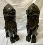 2 grote antieke tempelleeuwen foo dogs, Verzenden