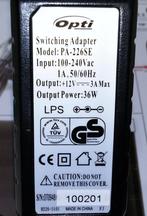 OPTIMARK AC DC Adapter 12V Volt 1A 2A 3A 36W Voeding oplader, Ophalen of Verzenden, Nieuw