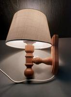 Vintage Handgemaakt Zweeds Grenen Wandlampje, Huis en Inrichting, Lampen | Wandlampen, Ophalen of Verzenden, Gebruikt