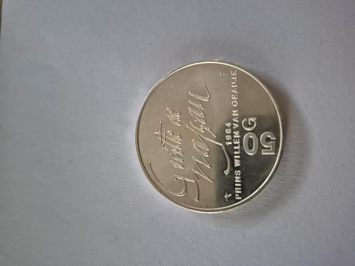 50 gulden 
1984
Willem van Oranje, Postzegels en Munten, Munten | Europa | Euromunten, Overige landen, Zilver, Ophalen