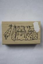 Stempel was aan lijn 8,5x4,3cm, Hobby en Vrije tijd, Verzenden, Nieuw, Houten stempel