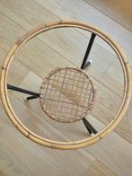 Vintage Rohé rotan tafel, 45 tot 60 cm, Overige materialen, Minder dan 55 cm, Rond