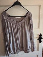 Taupe kleurige blouse maat 38/ 40, Ophalen of Verzenden, Zo goed als nieuw, Maat 38/40 (M)