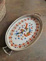 Westraven Delfts Handwerk dienblad met bladgoud, Ophalen of Verzenden, Gebruikt, Ovaal, Metaal