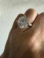 R036/Vintage degelijke HERMAN SIERSBOL Bergkristal ring 17, Met kristal, Gebruikt, Verzenden, X