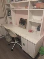 Mooi steigerhouten bureau incl bijpassend rek, Huis en Inrichting, Ophalen, Gebruikt, Bureau